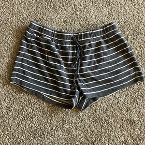 Dip Gray and White Striped Sleepwear Shorts